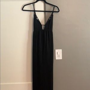 Black maxi with a criss cross back!